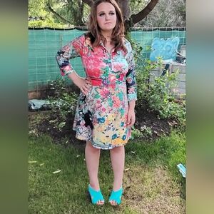 Vibrant Floral Mini Dress